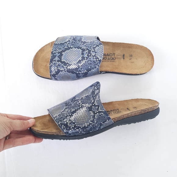 Naot Skylar Python Navy Slide Sandals size 7 - Picture 2 of 7